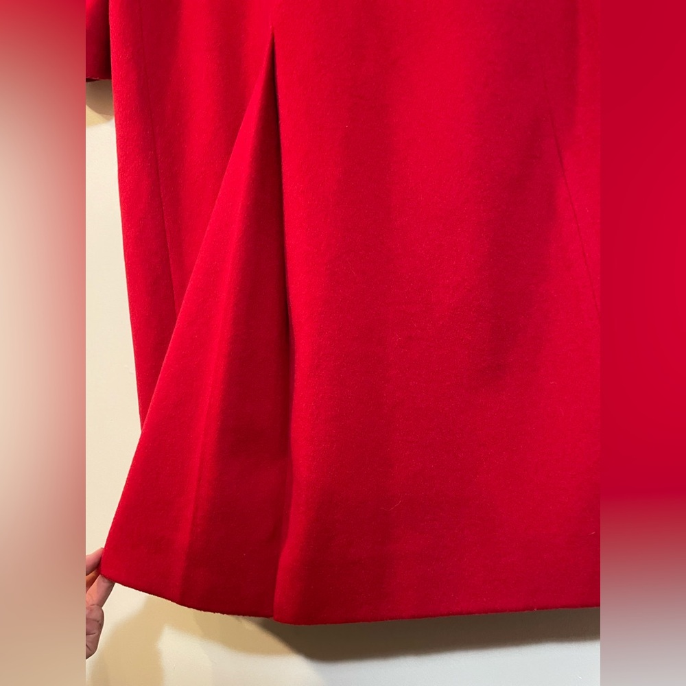 Vintage Kristen Blake Red Wool Blend Trench Coat Size 8 Union Tag EUC - Picture 9 of 13
